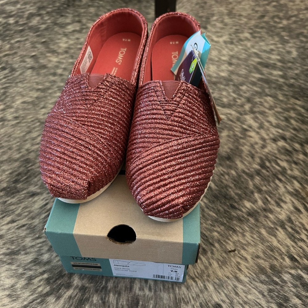 TOMS  Glitter Pink WOMENS 7.5